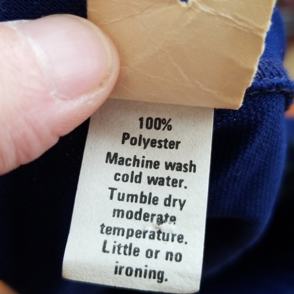 VTG Navy Blue Pleated Highwaisted Midi Skirt - Picture 6 of 8